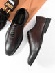 Feleloz London Men’s Italian Leather Lace-Up Formal Shoes | Premium Dark Brown Business Shoes with Leather Lining & TPR Sole