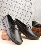 Feleloz London Genuine Italian Leather Loafers for Men | Premium Tan Formal Shoes with Leather Lining & TPR Sole