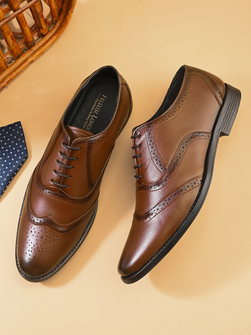 FELELOZ LONDON MAJESTIC WINGTIP OXFORD TAN