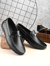 Feleloz London Genuine Italian Leather Loafers for Men | Premium Dark Brown Formal Shoes with Leather Lining & TPR Sole