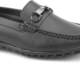 Feleloz London Genuine Italian Leather Loafers for Men | Premium Dark Brown Formal Shoes with Leather Lining & TPR Sole