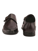 Feleloz London Men’s Italian Leather Monk Strap Formal Shoes | Premium Black Business Shoes with Leather Lining & TPR Sole