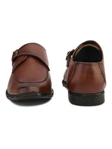 Feleloz London Men’s Italian Leather Monk Strap Formal Shoes | Premium Black Business Shoes with Leather Lining & TPR Sole