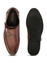 Feleloz London Men’s Italian Leather Monk Strap Formal Shoes | Premium Black Business Shoes with Leather Lining & TPR Sole