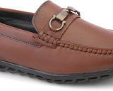 Feleloz London Genuine Italian Leather Loafers for Men | Premium Dark Brown Formal Shoes with Leather Lining & TPR Sole