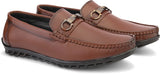 Feleloz London Genuine Italian Leather Loafers for Men | Premium Dark Brown Formal Shoes with Leather Lining & TPR Sole