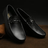FELELOZ LONDON REGENT LEATHER MOCCASIN LOAFER BLACK