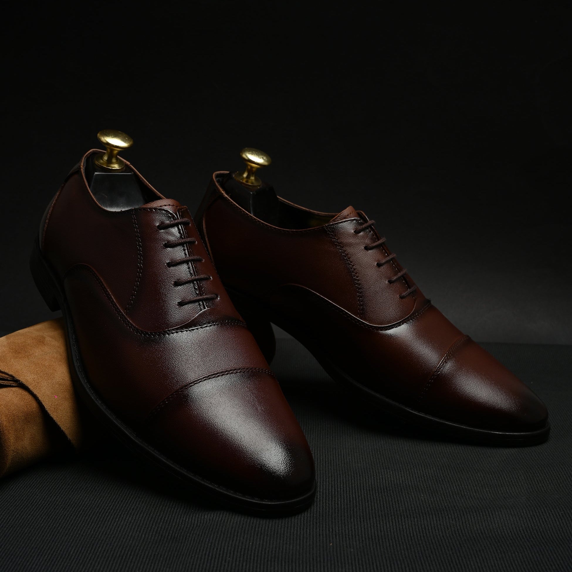 Feleloz London Genuine Italian Leather Loafers for Men | Premium Brown Formal Shoes with Leather Lining & TPR Sole