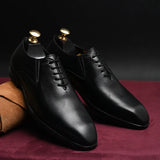 Feleloz London Men’s Italian Leather Lace-Up Formal Shoes | Premium D-Brown Business Shoes with Leather Lining & TPR Sole